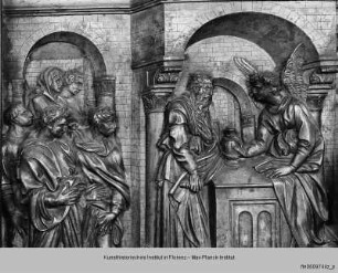 Taufbrunnen : Zacharias im Tempel
