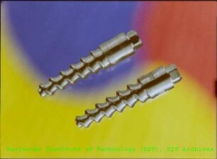 Detailaufnahme von zwei Kieferschrauben des Instituts für Materialforschung II (IMF II)