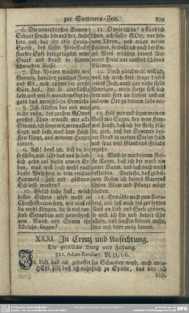 XXXI. In Creuz und Anfechtung