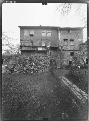 Schmalkalden, Haindorfsgasse. Wohnhäuser. Hoffront