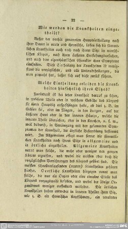 Wie werden die Krankheiten eingetheilt?