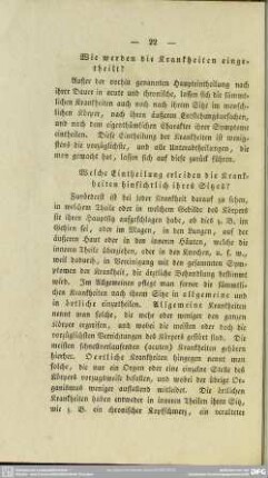 Wie werden die Krankheiten eingetheilt?