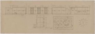 Döllgast, Hans; Nürnberg (Bayern); Gästehaus - Uhrenziffernblatt; Decken (Grundrisse; Detail; Untersicht; Wandansichten)