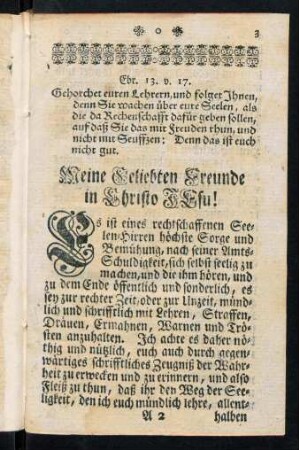 3-32, Meine Geliebten Freunde in Christo Jesu!