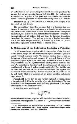 5. Uniqueness of Distributions producing a potential.