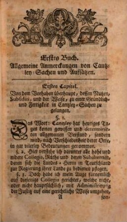 Einleitung zu denen Cantzley-Geschäfften