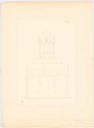 Martini-Kirche, Minden: Querschnitt von Kirche und Chor