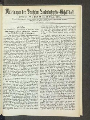 Beilage Nr. 33 zu Stück 41 vom 12. Oktober 1901.