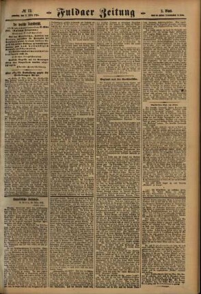 Zweite Ausgabe vom Samstag, den 27. März 1915.