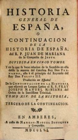 Historia General De España, 14