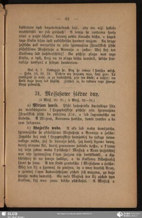 31. Mojsaßowe ßlědne dny