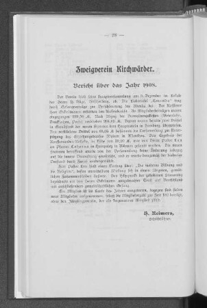 Zweigverein Kirchwärder.
