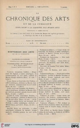 Nr. 5 (31 janvier)