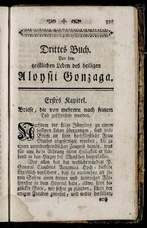 Drittes Buch. Von dem geistlichen Leben des heiligen Aloysii Gonzaga.