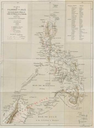 Mapa de Filipinas y Joló