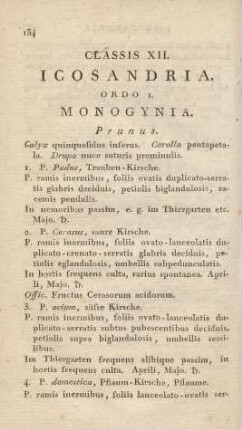 Classis XII. Icosandria