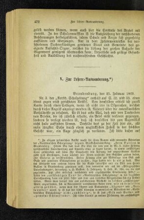 Zur Lehrer-Auswanderung