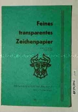 Mappe mit "Feines transparentes Zeichenpapier" (Abbildung eines Ochsenkopfes)