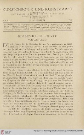 Neue Folge 34 = Jahrgang 58: Ein Besuch im Louvre