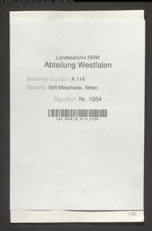 Pachtvertrag mit Anton Welter