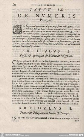 CAPUT IX. DE NUMERIS Polygonis.