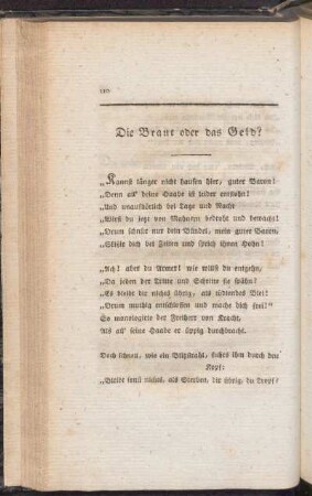 Die Braut oder das Geld?