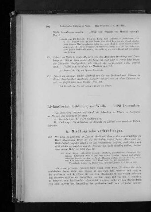 Livländischer Städtetag zu Walk. - 1492 December.