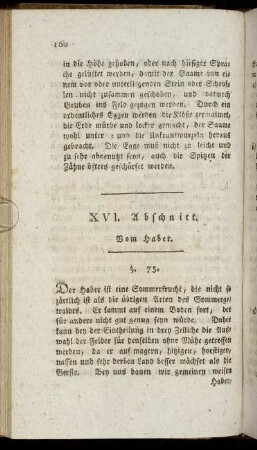 XVI. Abschnitt. Vom Haber.