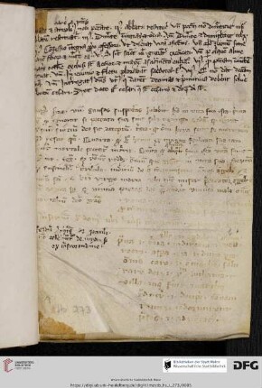 Theologische Notate sowie (verso) komputistische Tabelle mit Erklärungen und Schreibübungen