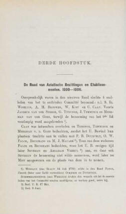 Derde hoofdstuk. De Raad van Aziatische Bezittingen en Etablissementen. 1800 - 1806