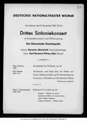 Drittes Sinfoniekonzert