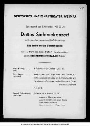 Drittes Sinfoniekonzert