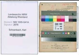 Entnazifizierung Karl Schoenbach , geb. 05.08.1914 (Polizist)