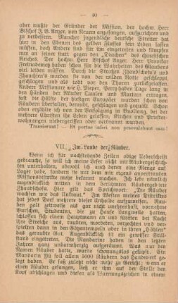 VII. Im Lande der Räuber
