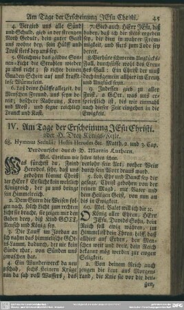 IV. Am Tage der Erscheinung JEsu Christi