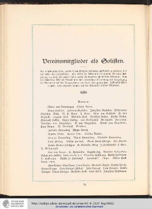Vereinsmitglieder als Solisten