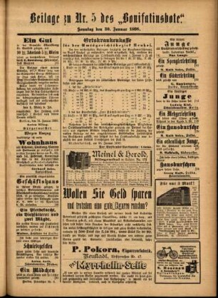 Zweite Ausgabe vom Sonntag, den 30. Januar 1898.
