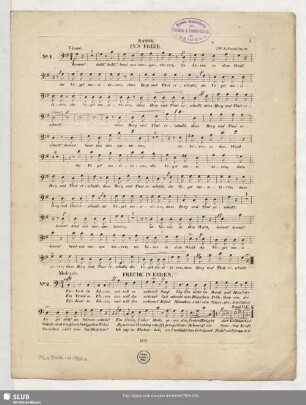 No. 2 Freude in Ehren: Ein Lied in Ehren