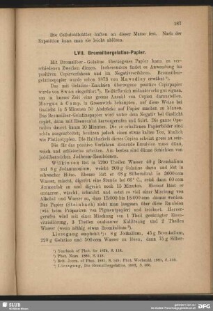 LVII. Bromsilbergelatine-Papier