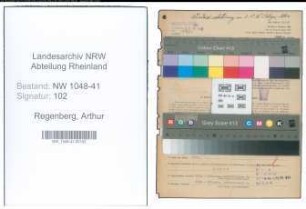 Entnazifizierung Arthur Regenberg , geb. 05.08.1898 (Polizist)