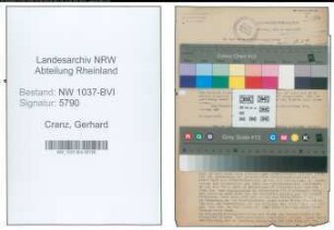 Entnazifizierung Gerhard Cranz , geb. 02.08.1902 ()