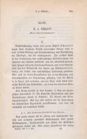 689-730 C. v. Schäzler's "Neue Untersuchungen" : II.