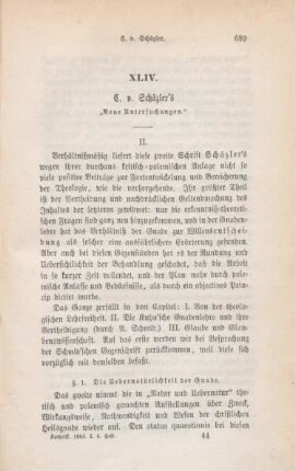 689-730 C. v. Schäzler's "Neue Untersuchungen" : II.