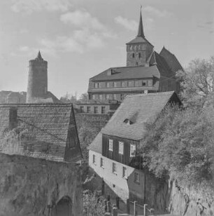 Bautzen : Bautzen. Blick zur Alten Wasserkunst und Michaeliskirche