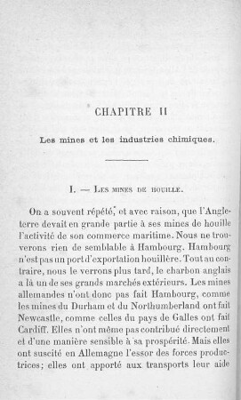 I. - Les mines de houille.