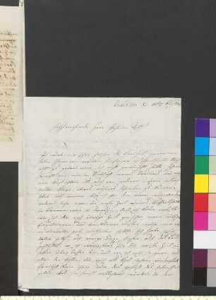 Brief von Meyer, Nikolaus an Goethe, Johann Wolfgang von