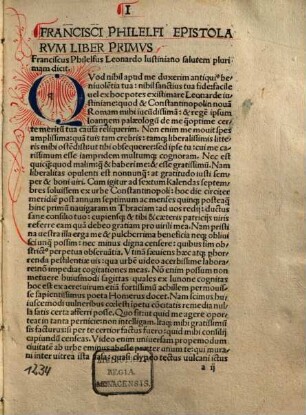 Epistolare Francisci Philelfi
