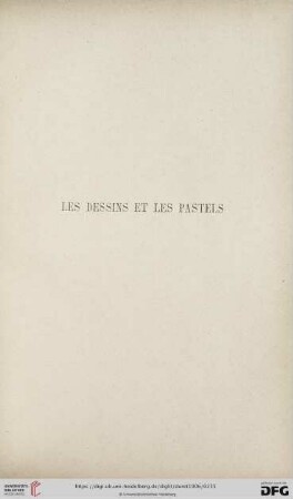 XI. Les dessins et les pastels