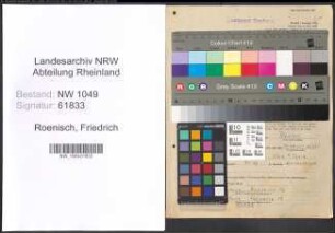 Entnazifizierung Friedrich Roenisch , geb. 02.01.1905 (Buchhalter)