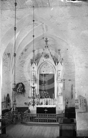 Chor der Kirche Kawelecht mit Altar nach O